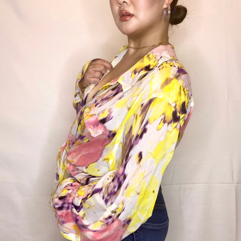 VINTAGE OVERSIZED TIE-DYE CALVIN KLEIN SHIRT